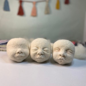 Doll making online course Felting Faces ENGLISH SUBS learn to model realistic, vibrant & cute doll heads image 6