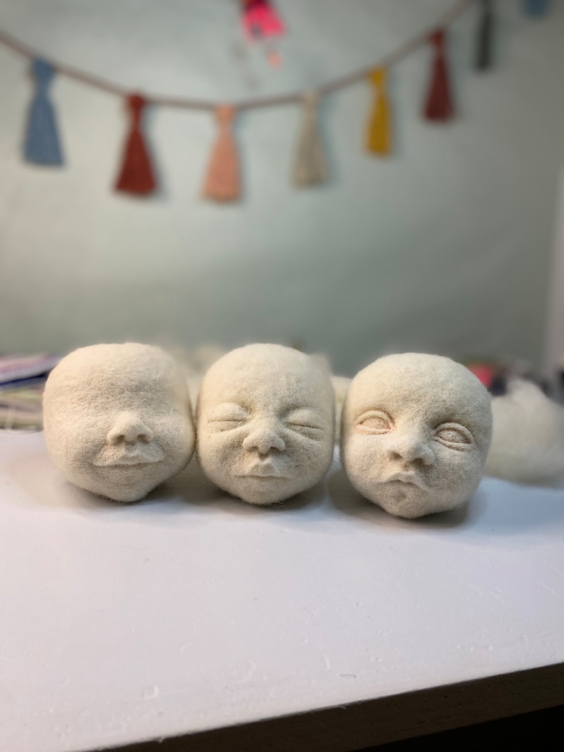 Doll making online course Felting Faces ENGLISH SUBS learn to model realistic, vibrant & cute doll heads image 6