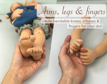 Online Course 'Arms, legs & finger' - create a doll with flexible joints - ENGLISH VERSION