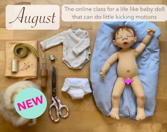 Online Course 'Mini Baby August' - create a life like baby doll - *Incl. ENGLISH subs*