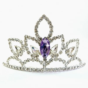 Purple Crystal Crown ,purple Crown, Purple Princess Crown, Purple ...