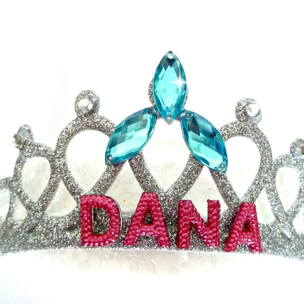 Personalized Name Tiara, Personalized Kids Gift ,Personalized Name Crown ,Birthday Crown Headband,Birthday Baby Crown ,Pink Crown