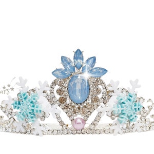 Elsa Frozen 2 Blue Dress Crown Tiara, Elsa Snowflake Crown, Elsa Tiara Crown, Frozen Tiara, Elsa Costume Birthday Outfit, Queen Elsa