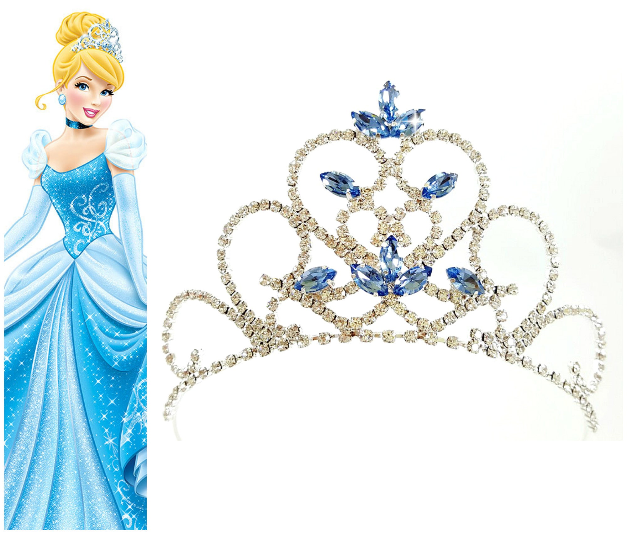CINDERELLA RHINESTONE CROWN Princess Cinderella Tiara girls