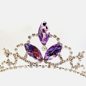 Rhinestone Crown Purple purple Crown purple Tiara PRINCESS - Etsy