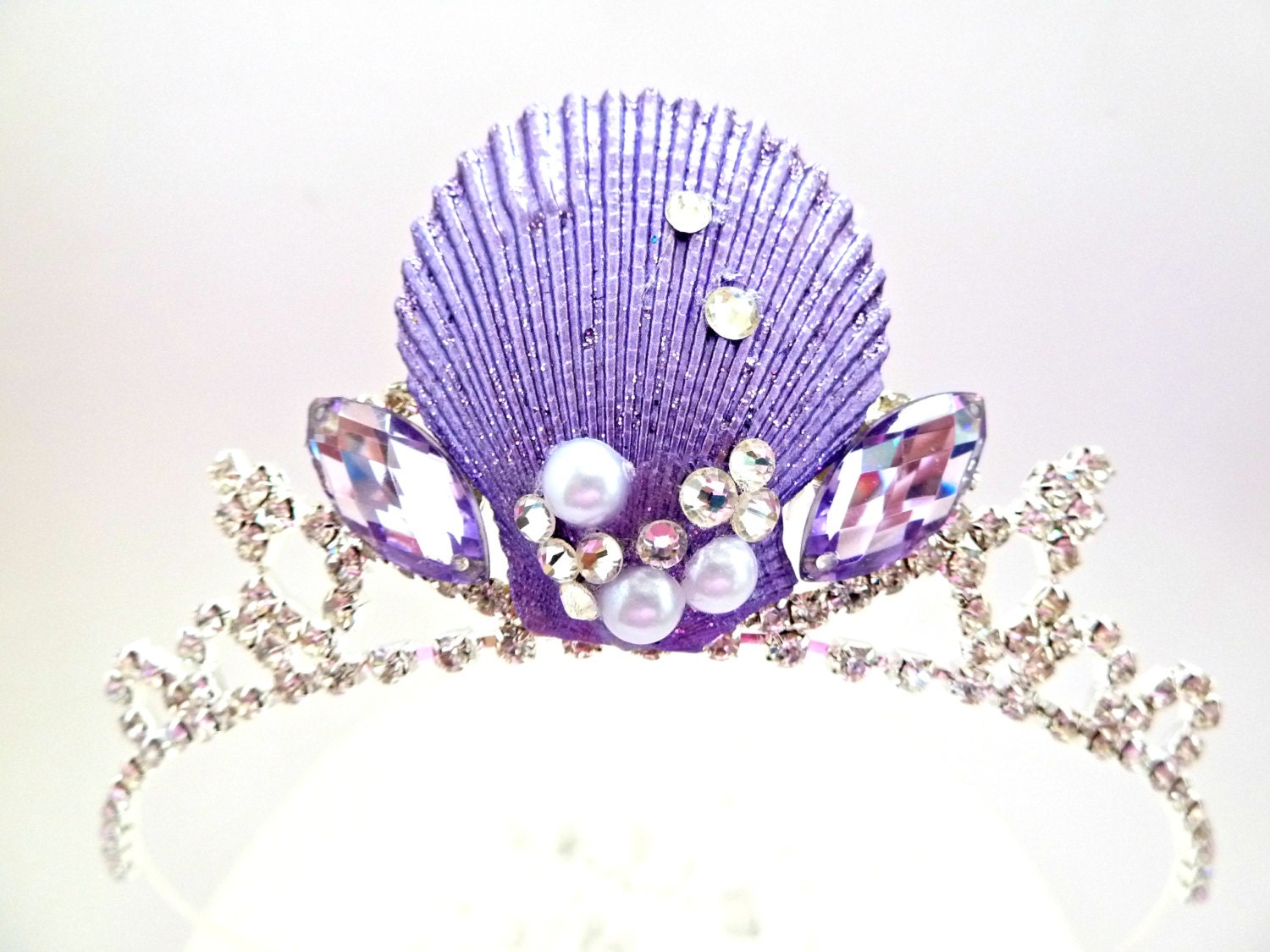 Pink Seashells Girl Crown Mermaid hair accessories costume Ariel 