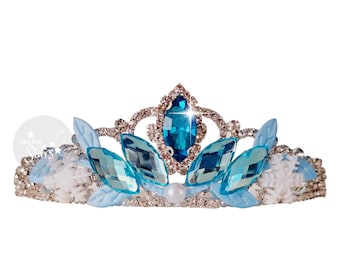 Corona de copo de nieve, corona de Elsa para niños, corona de cumpleaños de invierno, diadema de corona de Elsa de Frozen, tiara de Elsa, disfraz de Elsa para cumpleaños.