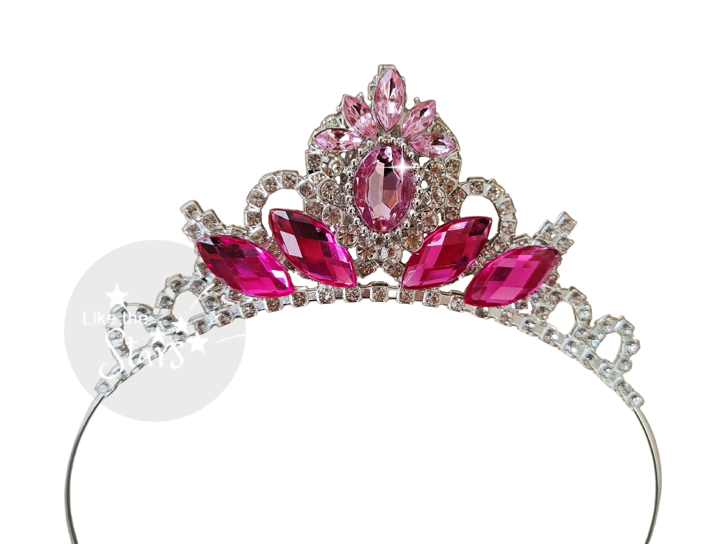New Pink Crown Tiara, Fit Princess Halloween Costume, Pink