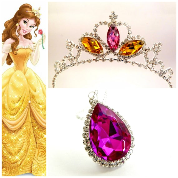 BELLE Necklace NEW Disney Princess Beauty & The Beast (B) | eBay