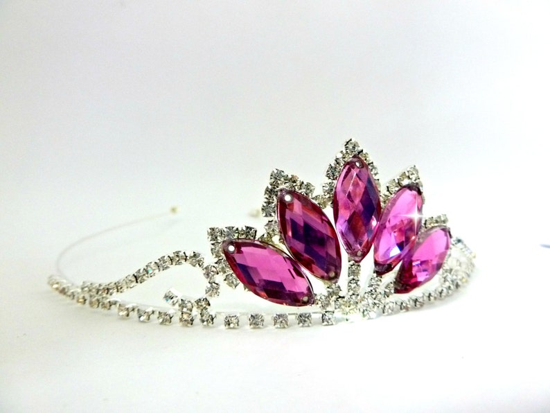 Princess Aurora Crown Sleeping Beauty Tiara Headband,Aurora Tiara, Princess Aurora Crown,Rhinestone Tiara,Pink Tiara,Aurora Headband image 4