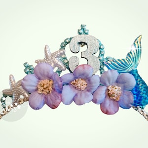 Mermaid Crown, Mermaid Tiara, Beach Birthday Crown, Mermaid Headband, Mermaid Birthday Crown, Mermaid Birthday Crown, Under The Sea Crown