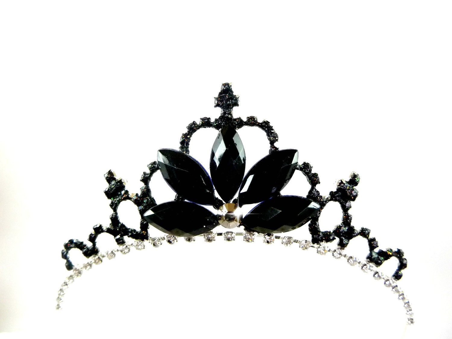 het is mooi lastig betaling Zwarte Tiara Gotische Zwarte Kroon Zwarte Zwaan Kroon Tiara - Etsy Nederland