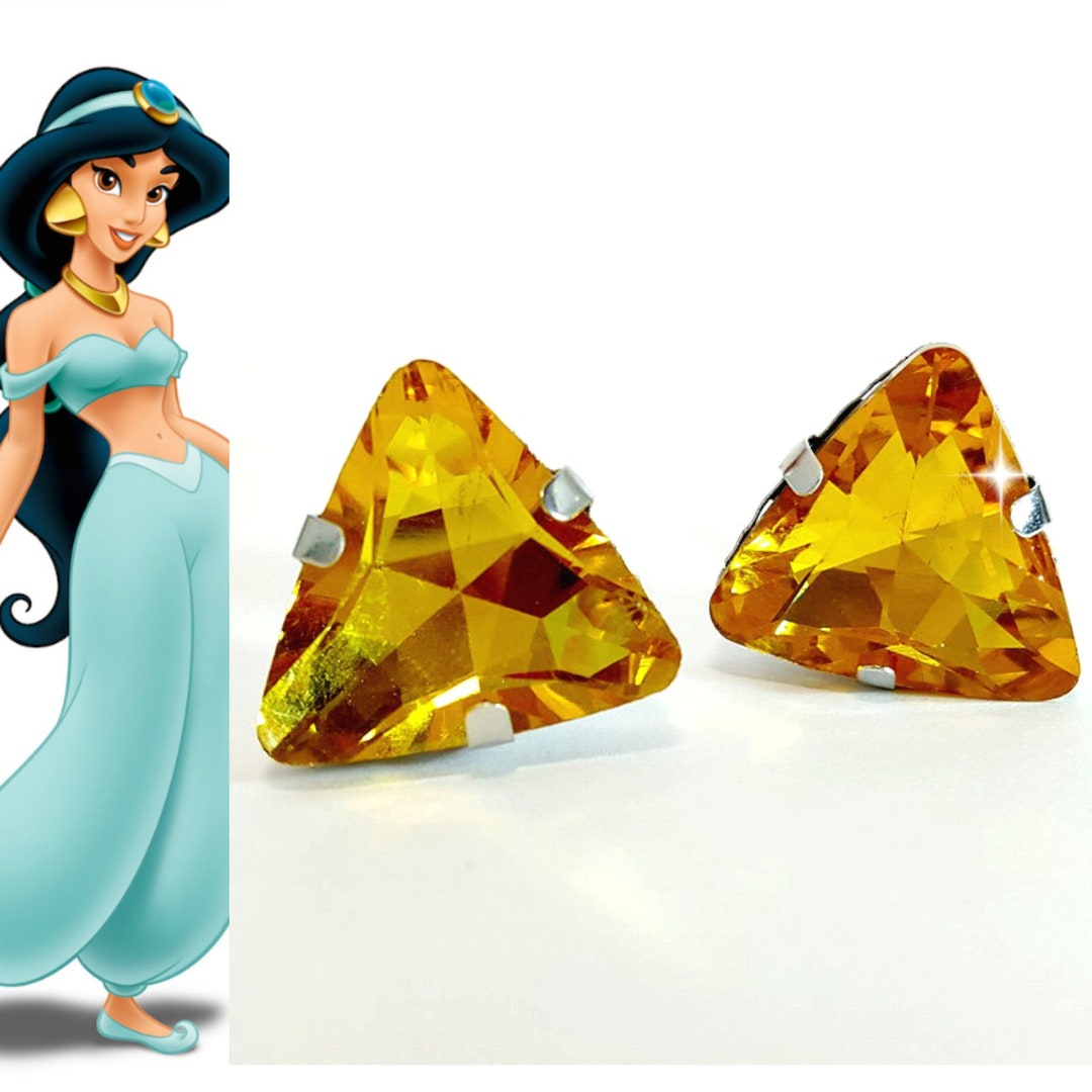Princess Jasmine Earrings Triangles PRINCESS CRYSTAL EARRINGS