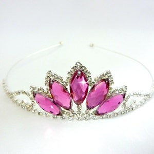 Princess Aurora Crown Sleeping Beauty Tiara Headband,Aurora Tiara, Princess Aurora Crown,Rhinestone Tiara,Pink Tiara,Aurora Headband image 3