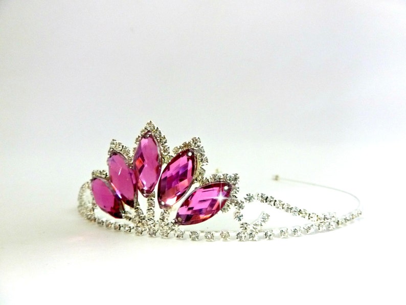 Princess Aurora Crown Sleeping Beauty Tiara Headband,Aurora Tiara, Princess Aurora Crown,Rhinestone Tiara,Pink Tiara,Aurora Headband image 1