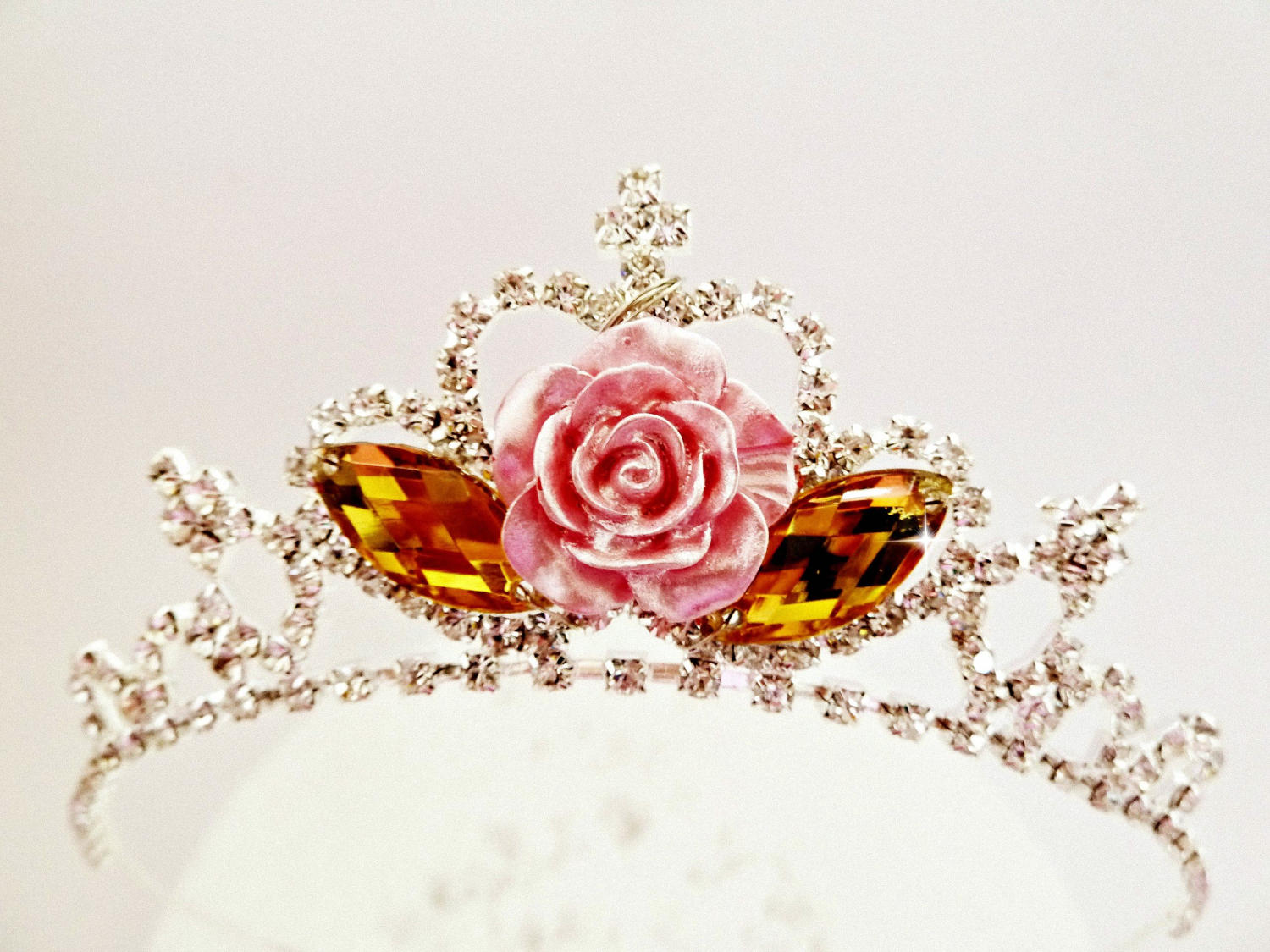 Princess Belle Tiara pink Rose 