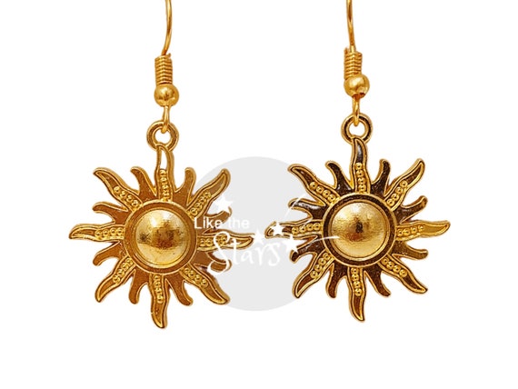 Pepa Madrigal Sun Dangle Earrings Gold Sun Clip On Earrings Encanto Sun Earrings Encanto Jewelry Encanto Birthday Outfit Costume Etsy