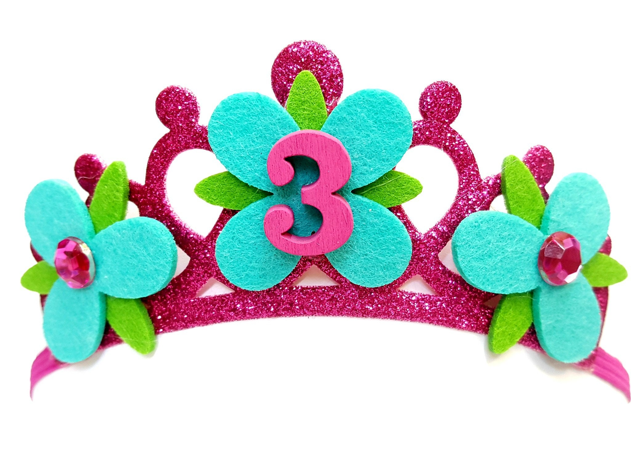 Delightful Queen Poppy Birthday Headband Fit Poppy Birthday Outfit Costume, Trolls Birthday Crown, Poppy Crown Tiara, Trolls Birthday Party