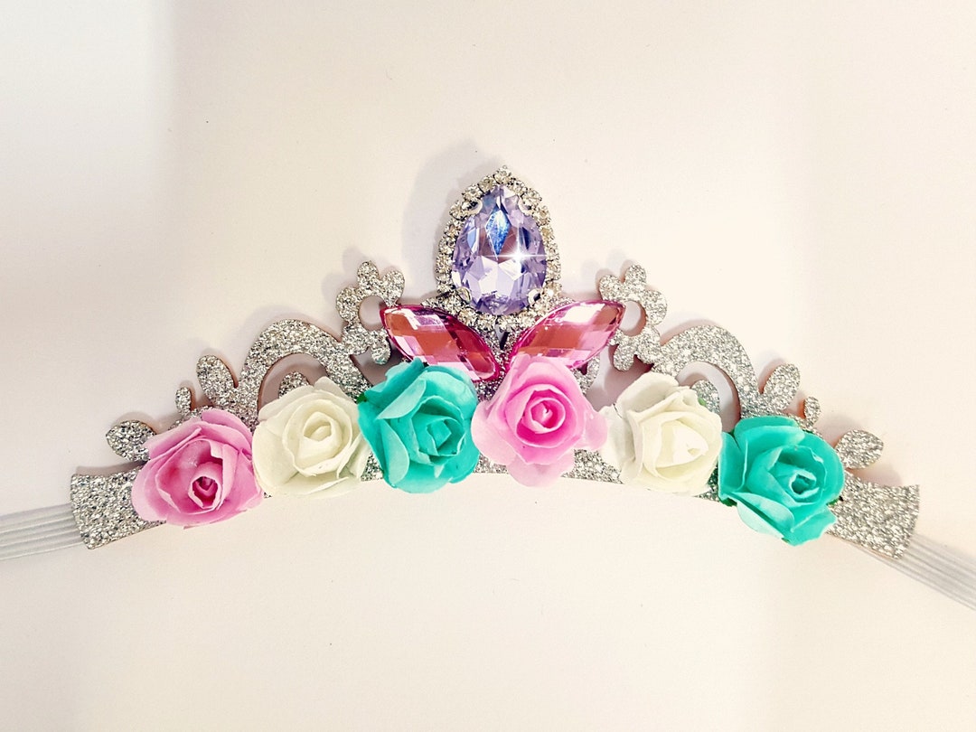 Romantic Flowers Birthday Crown Shabby Chic Headband Crown Etsy