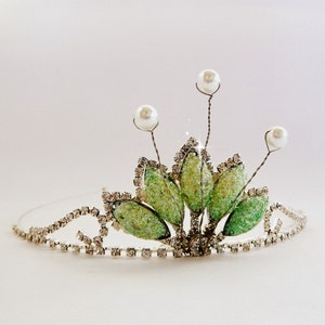 Princess & The Frog Tiara ,Princess Tiana Tiara, Green Princess Tiana Crown, Princess Tiana And The Frog Costume, Princess Tiana Accessories