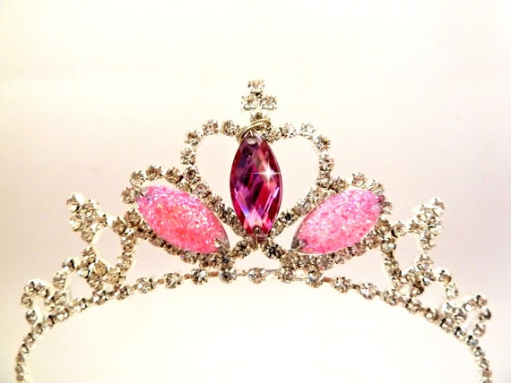 Princess Aurora Sparkle Tiara Sleeping Beauty Crown Headband,sleeping  Beauty Tiara,princess Aurora Crown,sparkle Pink Tiara,aurora Headband -   Canada