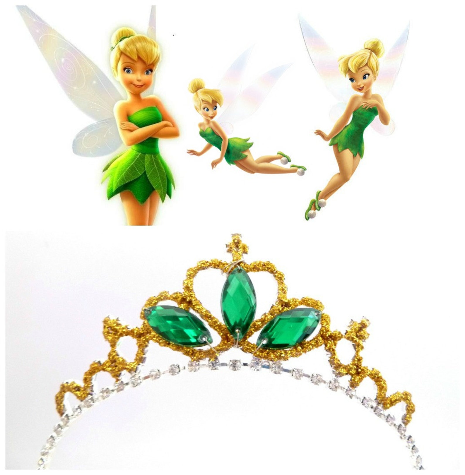 Couronne de fée clochette Tinkerbell or Couronne diadème Etsy