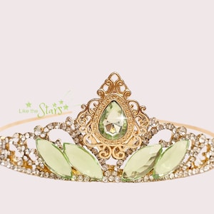 Princess And The Frog Tiara ,Princess Tiana Tiara,Green Princess Tiana Crown,Princess Tiana And The Frog Costume, Princess Tiana Accessories