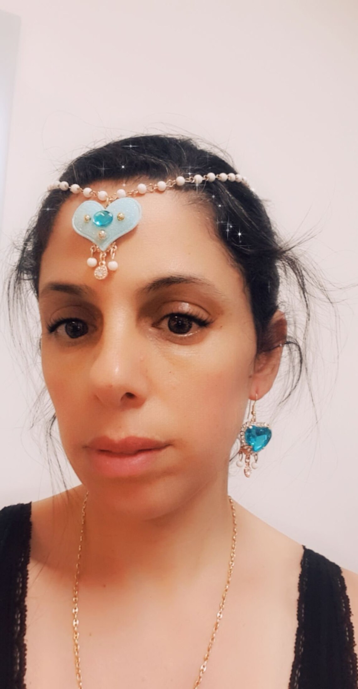 Jasmine Aladdin Indian Bollywood Forehead Headpiece Maang Etsy