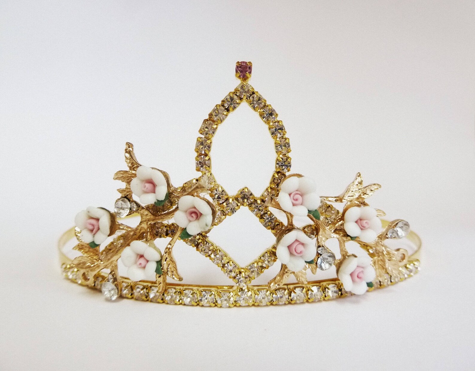 Gold WEDDING FLOWER GIRLS Crown Flower Girls Wedding Tiara Etsy