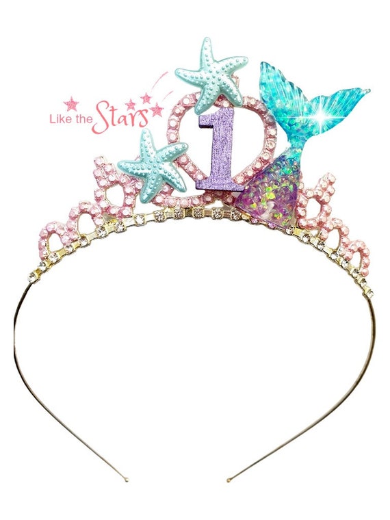 Mermaid Party Crown Mermaid Crown,Mermaid Birthday,Baby Mermaid Crown Mermaid First Birthday,Mermaid Birthday Crown,Under The Sea headband