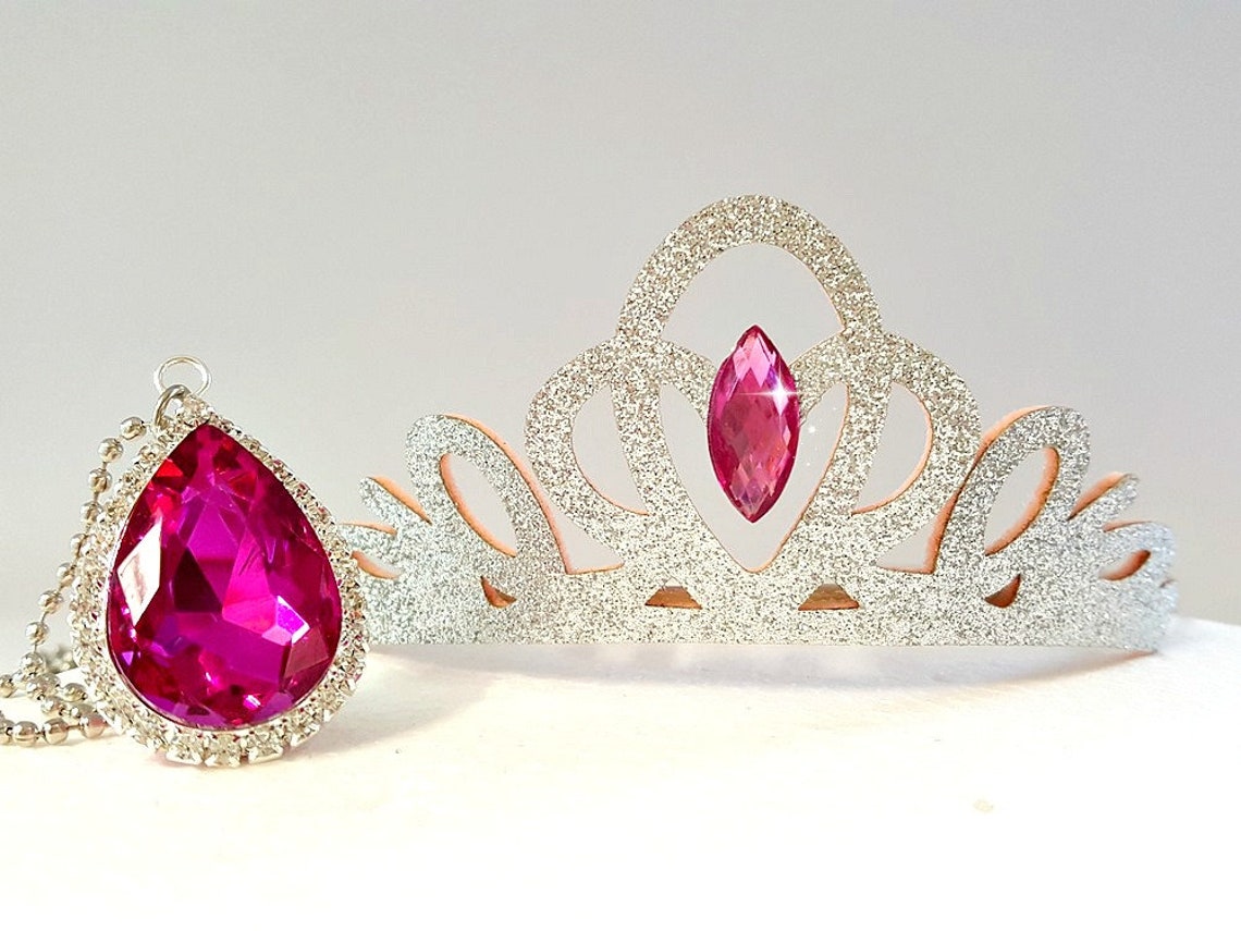 Princess Aurora Crown Necklace Fits Sleeping Beauty Birthday - Etsy