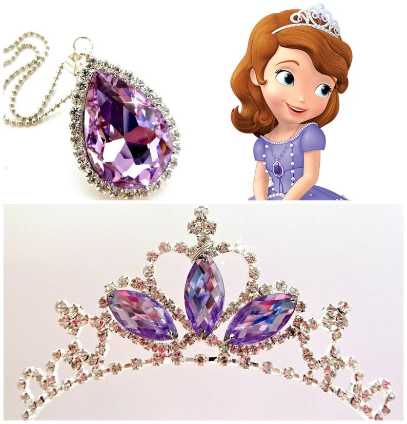 Princess Sofia Crown Sofia the First Tiara and Magic Amulet Etsy
