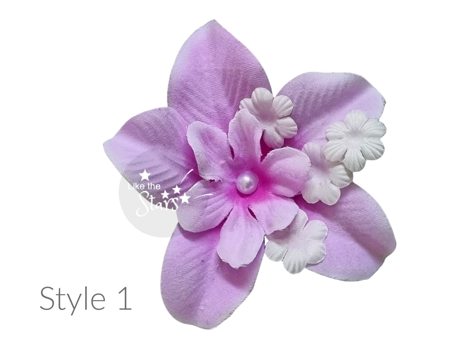 The Isabella Madrigal Purple Flower Hair Clip, Encanto Head