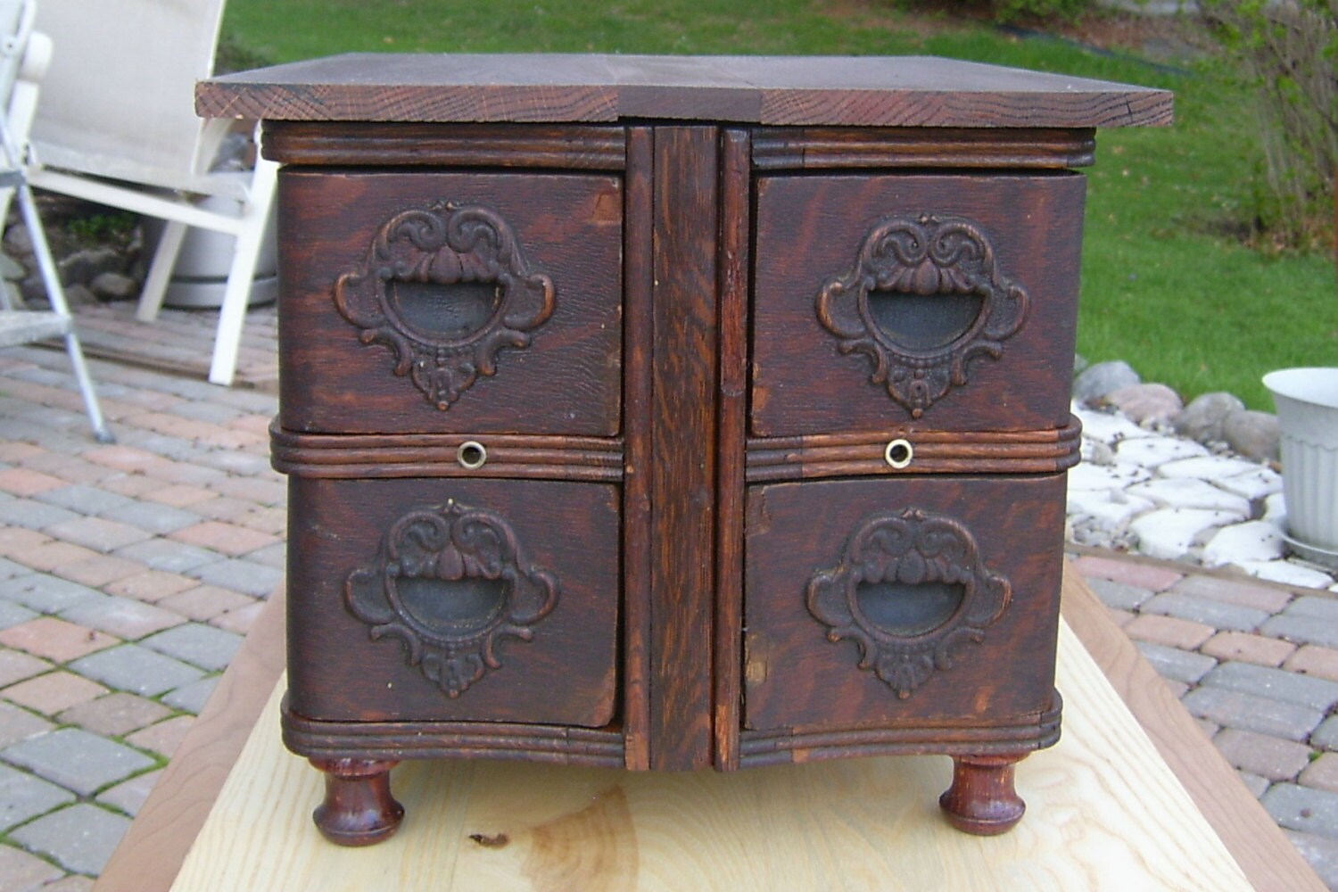 Upcycled vintage sewing machine drawers / storage box Etsy