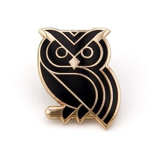 Eulen Pin #2 - Schwarz & Gold