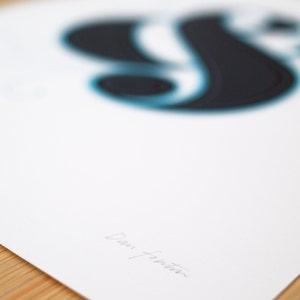 Ampersand A3 limited edition screen print, hand-printed in 3 colours image 4