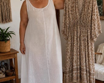 cotton slip for under summer dress Nude Cotton Slip Dress