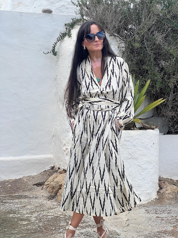 ikat cotton dress Sobremesa Cotton Ikat Dress