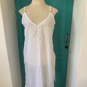 White light cotton Slip dress, under dress , cover up dress , summer slip dress , sexy slip dress ,beach dress , under dress cover , protect