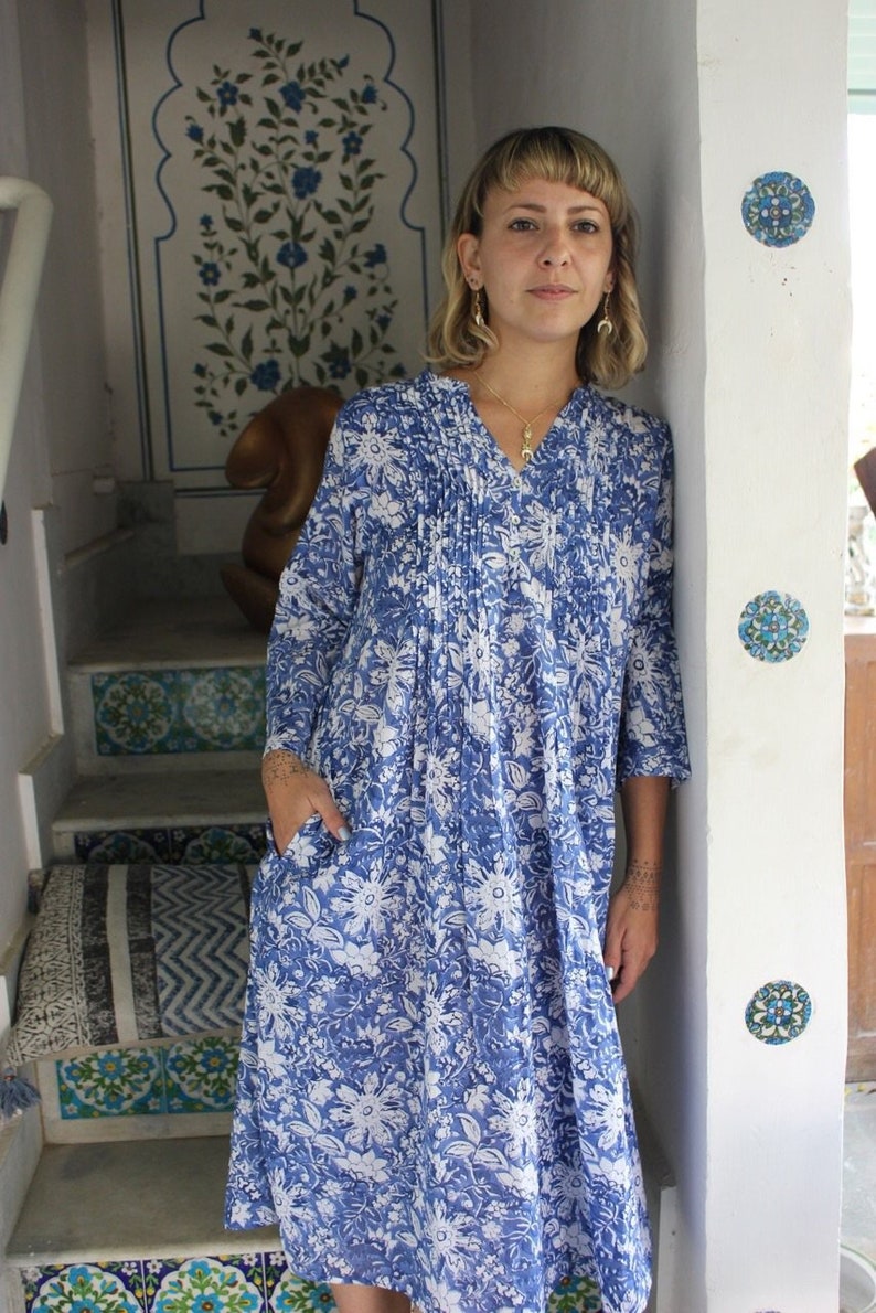 Zazi dress Corn flower blue