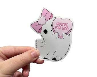 You're My Boo Ghost Sticker - Glossy Vinyl Valentine's Day Decal