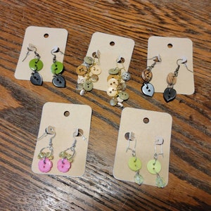 Button earrings