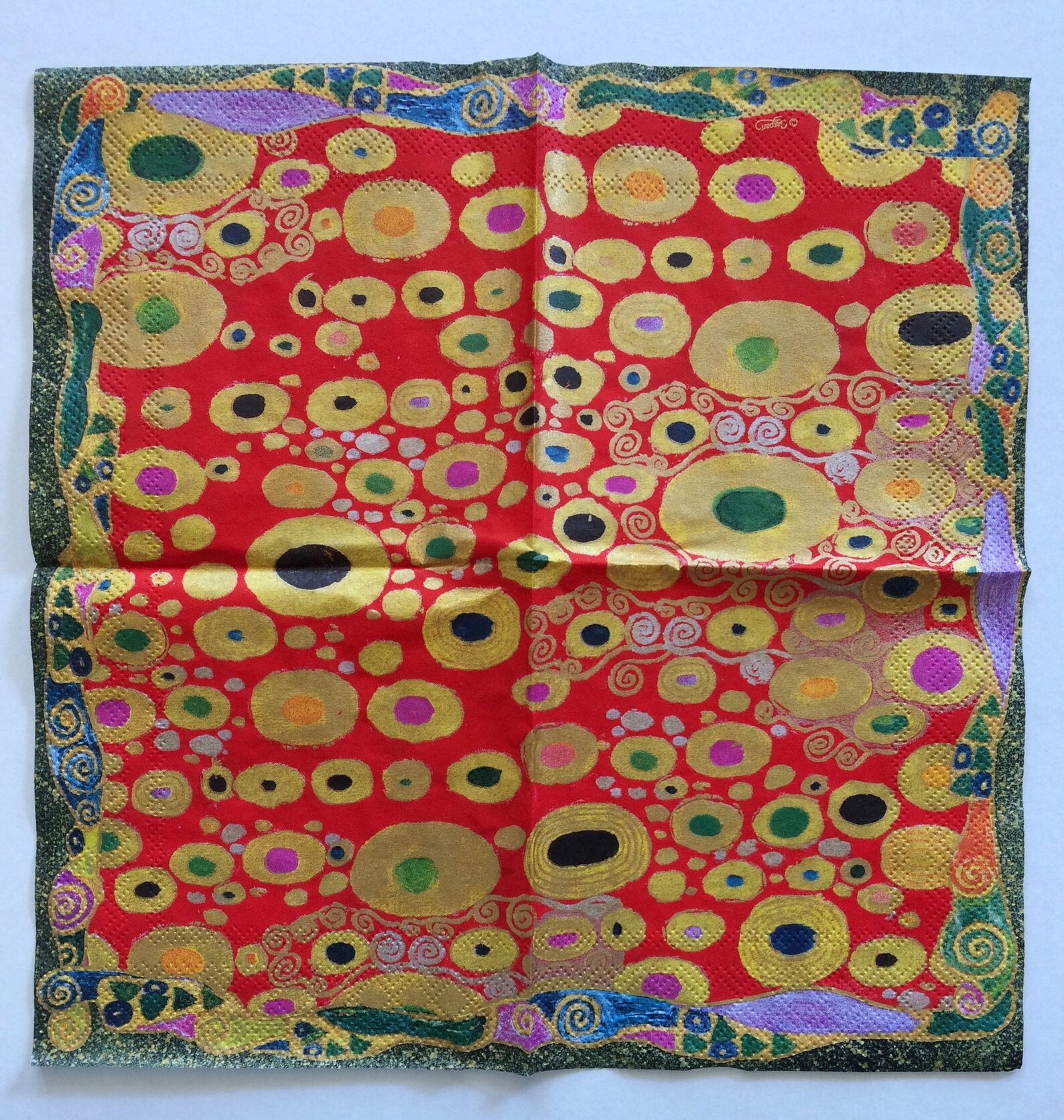Viennese Nouveau Decoupage Napkins Abstract Paper Napkins Etsy