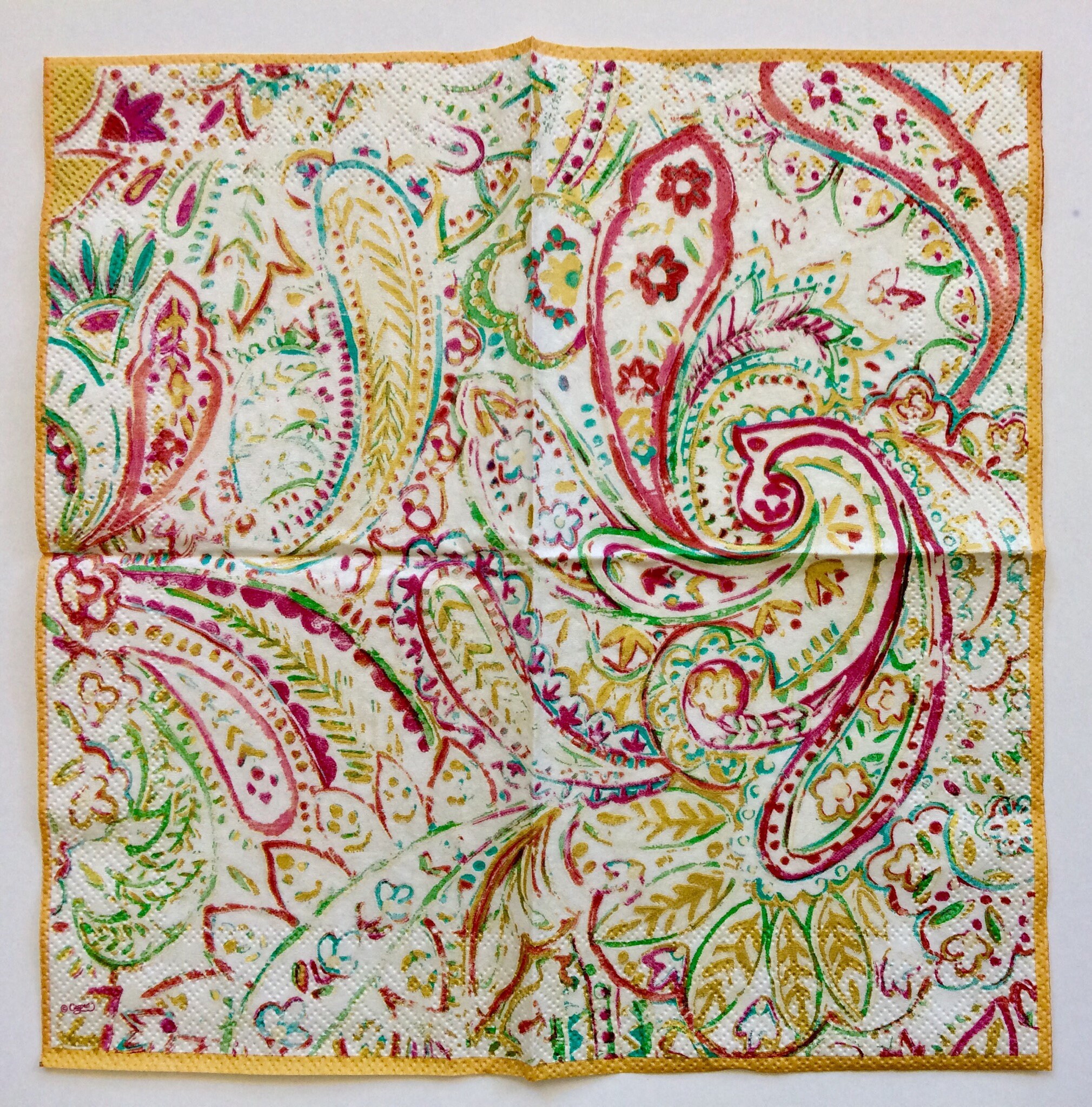 Paisley Decoupage Napkins Set Exotic Paper Napkins Elegant | Etsy