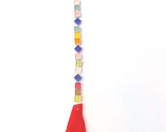Multi-Colored Glass Sun Catcher, Boho Rainbow Decor