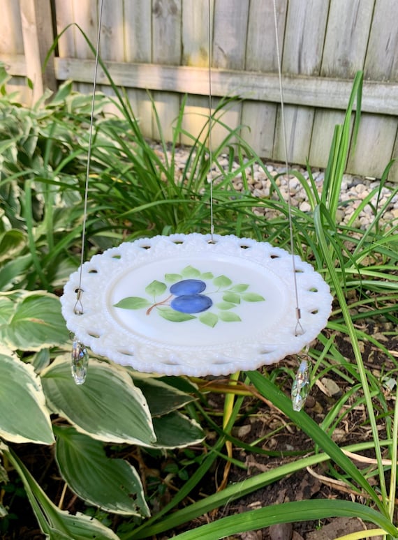 GARDEN DECORATION. Hand painted bird feeder garden art yard Etsy