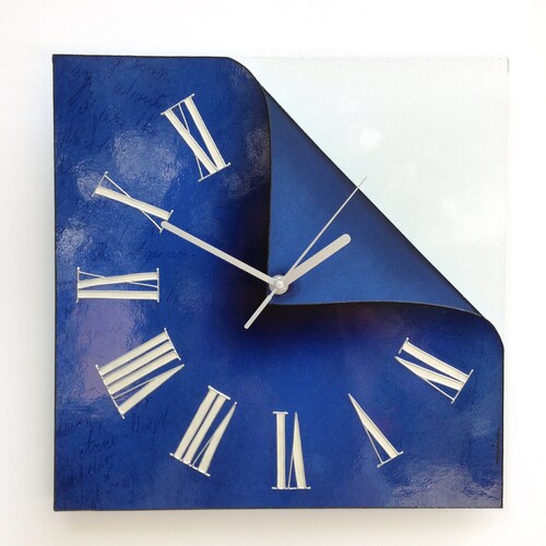 Japanese Wall Clock Purple Home Decor Contemporary Art Etsy
