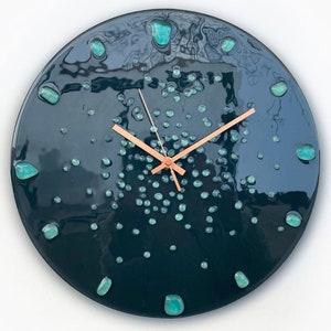 24 Stained Glass Clock Oversized Wall Clock Huge Wall Clock Large Clock Big Glass Clock Painted Glass Glass Painting Four Seasons Etsy