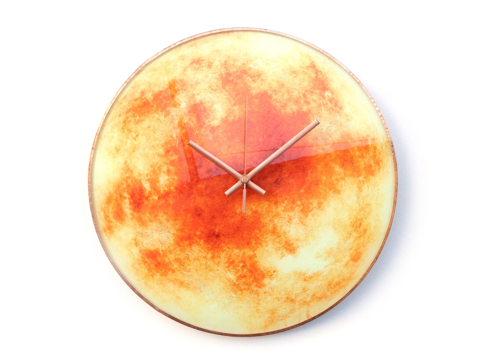 Wall Clock Sun Eclipse Sun Clock Orange Wall Clock Glow in Etsy