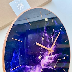Aquarius Constellation Clock: Glow in the Dark Celestial Astrology Art Decor image 5